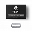 REBEL, Лезвия сменные классические REBEL BARBER Double Edge Blade,100 шт.