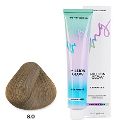 TNL Million Glow Ammonia free, 8/0, светлый блонд, крем-краска, 100 мл.