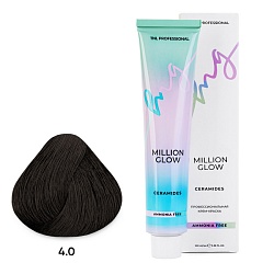 TNL Million Glow Ammonia free, 4/0, коричневый, крем-краска, 100 мл.