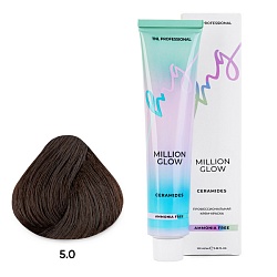 TNL Million Glow Ammonia free, 5/0, светлый коричневый, крем-краска, 100 мл.