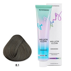 TNL Million Glow Ammonia free, 8/1, светлый блонд пепельный, крем-краска, 100 мл.