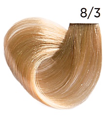Inebrya Color, 8/3, светлый блондин золотистый, крем-краска, 100 мл.
