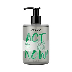 Indola ACT NOW, шампунь для восстановления волос 300 мл.
