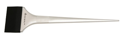DEWAL Кисть-лопатка для окрашивания, селиконовая, черная с белой ручкой, широкая 54 мм.