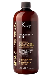 Kezy Incredible, шампунь увлажняющий и разглаживающий для всех типов волос 1000 мл.