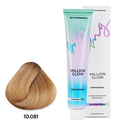 TNL Million Glow Ammonia free, 10/081, платиновый блонд пастельный ледяной, крем-краска, 100 мл.