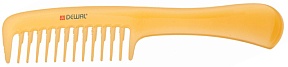 DEWAL Расческа "PROSUN" с ручкой, антистатик, желтый 20 см.