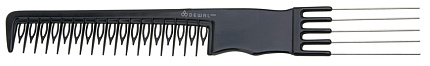 DEWAL Расческа "ЭКОНОМ" для начеса, металлические зубцы, чёрная 20,5 см.