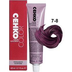 C:ehko Крем-краска Color Explosion 7/8, средний блондин фиолетовый, 60 мл