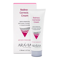 ARAVIA Professional, Крем-корректор для кожи лица склонной к покраснениям 50 мл.