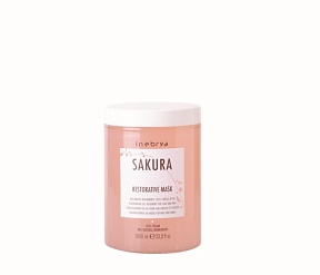 Inebrya Sakura, Маска для волос и кожи регенирирующая увлажняющая, 1000 мл.