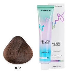 TNL Million Glow Ammonia free, 8/82, светлый коричневый фиолетовый блонд, крем-краска, 100 мл.