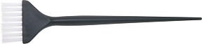 DEWAL Кисть для окрашивания черная с белой прямой щетиной, узкая 45 мм.