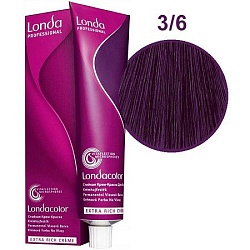 LondaColor, 3/6, темный шатен фиолетовый, крем-краска 60 мл.                                        