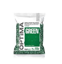 Depiltouch, воск пленочный для депиляции в гранулах OPTIMA "GREEN" 100 гр.