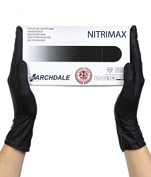 Перчатки нитриловые "NitriMAX", S  (черные)100 шт.