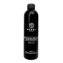 REBEL, Окислитель для профессиональной мужской краски для волос REBEL BARBER 20 VOL (6%), 250 мл.