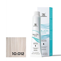 TNL Million Gloss, 10/012, платиновый блонд прозрачный пепельный перламутровый, крем-краска, 100 мл