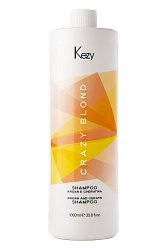 Kezy Crazy Blond, шампунь деликатный для поврежденных волос 1000 мл.