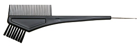DEWAL Кисть для окрашивания черная с расческой, узкая 30 мм.