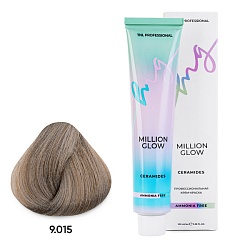 TNL Million Glow Ammonia free, 9/015, очень светлый блонд пастельный сталь, крем-краска, 100 мл.