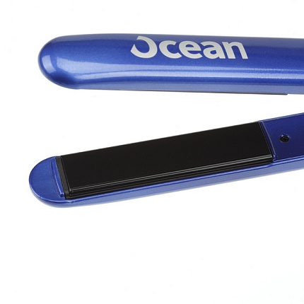 DEWAL Щипцы-выпрямители "OCEAN", керамика-турмалин с терморегулятором, синие, 25x90 мм., 35 Вт.