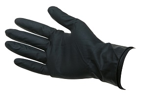 Перчатки латексные черные, размер L (2 штуки)