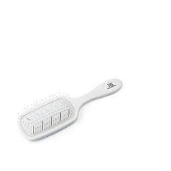 TNL, Щетка массажная  для волос Bio прямоугольная 68х228 мм., белая
