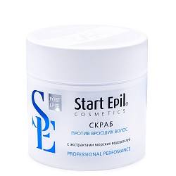 Start Epil, Скраб против вросших волос с экстрактами морских водорослей 300 мл.