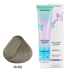 TNL Million Glow Ammonia free, 10/102, платиновый блонд пепельный жемчужный, крем-краска, 100 мл.